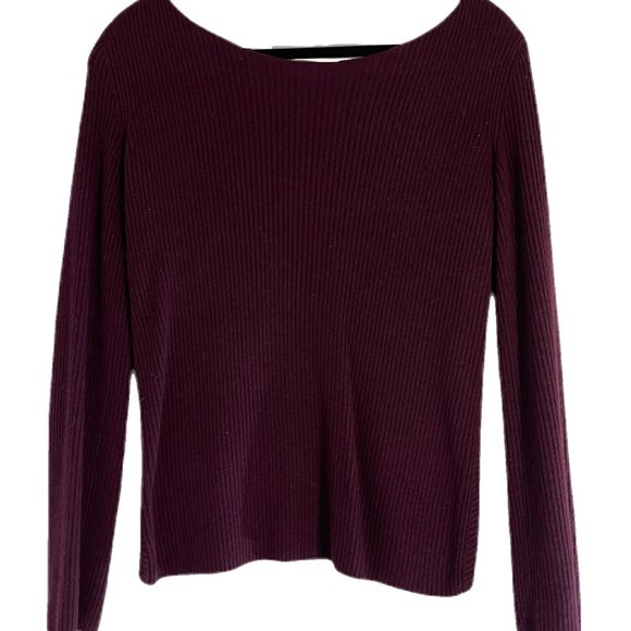 Babaton Kitano Cross Back Sweater - Burgundy - Picture 2 of 7